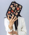 Blossom Cross Body Bag- Black- BCB01