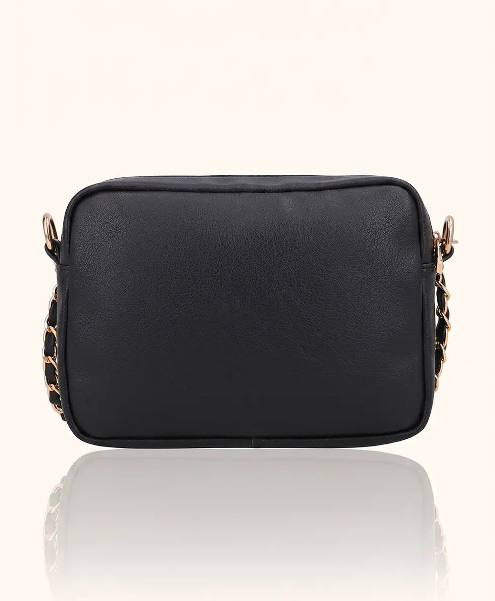 Blossom Cross Body Bag- Black- BCB01