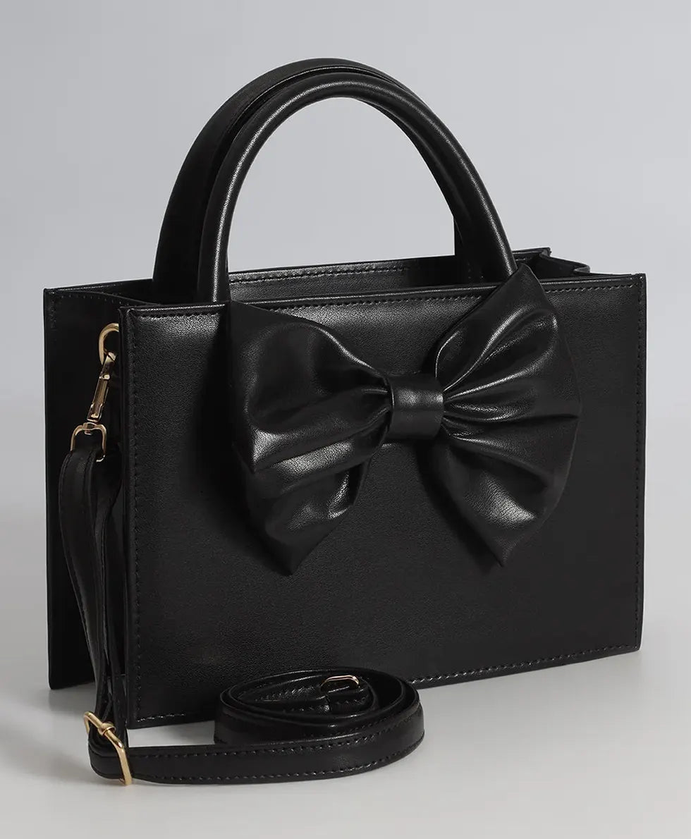 Black Bow Elegance Cross Body bag, front view