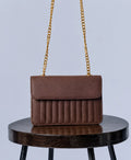 Flap Square Bag - Brown
