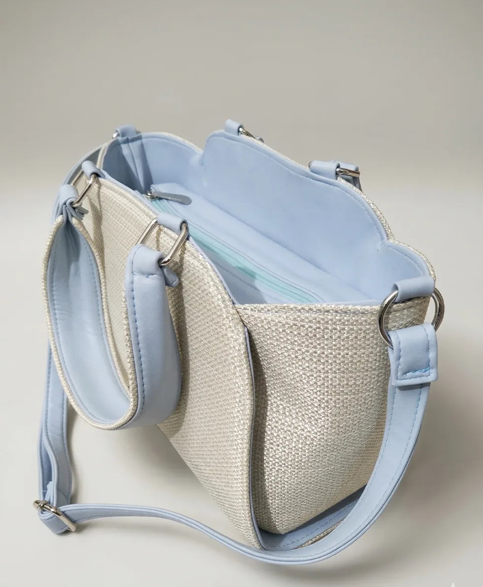 Ivory Woven Tote-IVT001