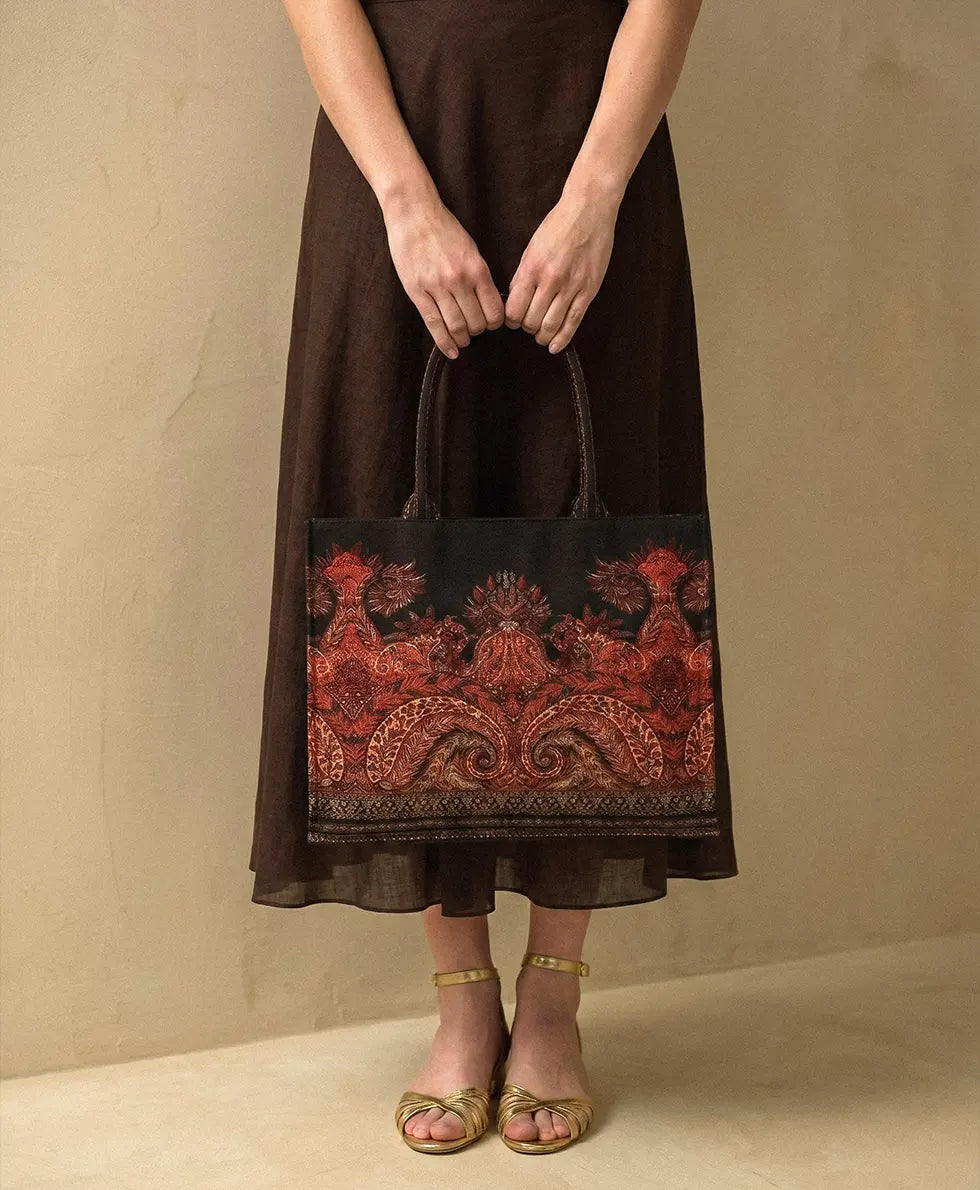 AFROZ Mehrunisa Muse Canvas Bag in floral – canvas tote bag