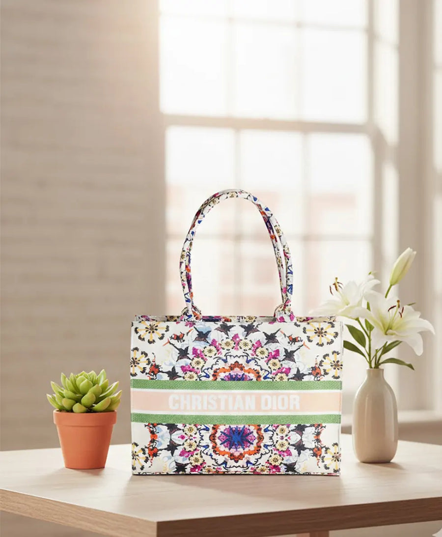 Bulbul Garden Canvas Tote – Beige